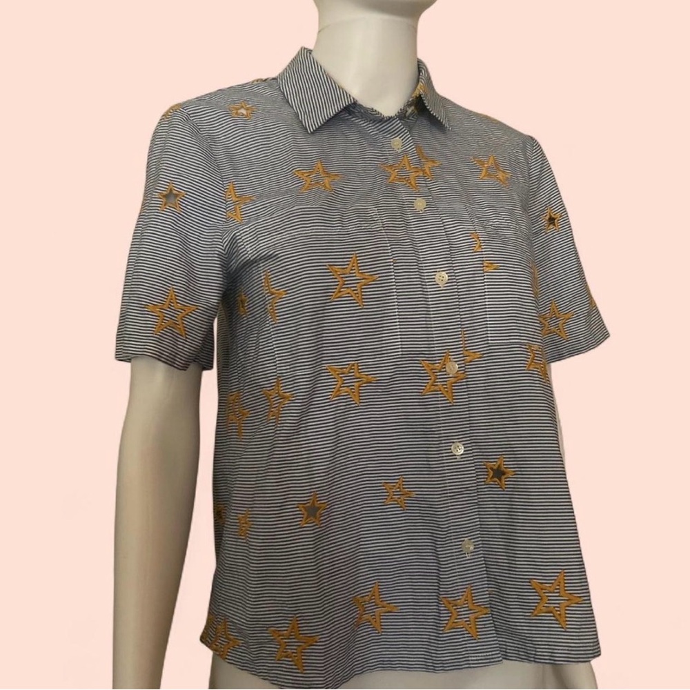 Madewell Button Up Star Blouse - Picture 2 of 6